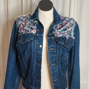 Vintage Levi Strauss & CO. Levi's  Denim Jean Floral Jacket